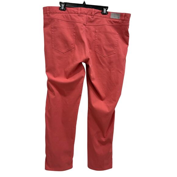 Peter Millar Men's eb66 Performance Golf Pants Size 42/30 Pink Salmon Comfort - Picture 2 of 9